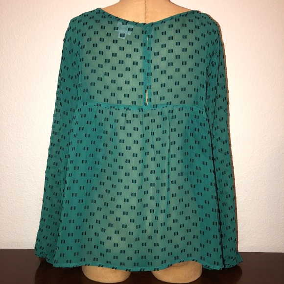 Green Sheer Merona Top - Picture 2 of 5